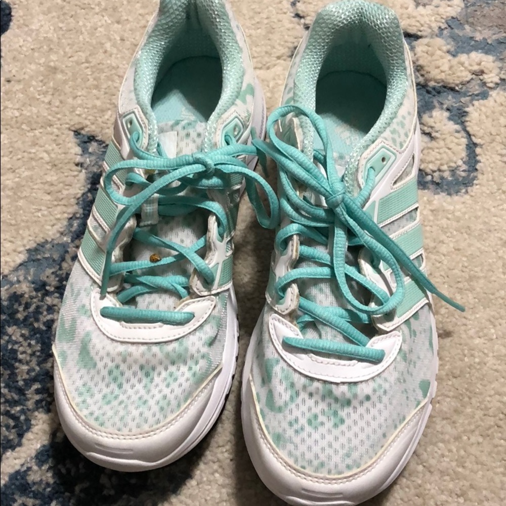 Adidas tennis shoes- cute leopard detail on toes